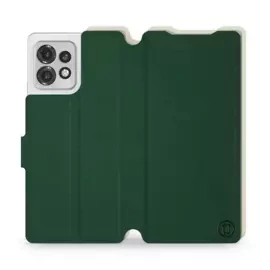 Etui Soft Touch do Motorola Edge 40 Pro - wzór Miejska zieleń z platyną