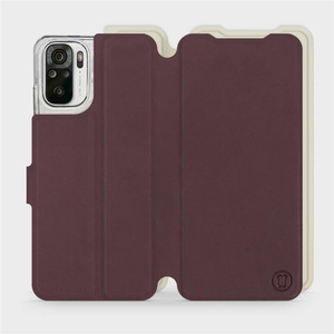 Phone Case Xiaomi Redmi Note 10s - Design Burgundy with Platinum
