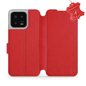 Etui ze skóry naturalnej do Xiaomi 13 - wzór Red Leather
