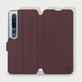 Etui Soft Touch do Xiaomi Mi 10 - wzór Matowy burgund z platyną
