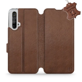 Phone Case Realme X3 SuperZoom - Design Brown Leather