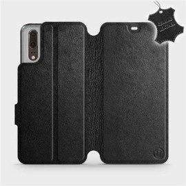 Phone Case Huawei P20 - Design Black Leather