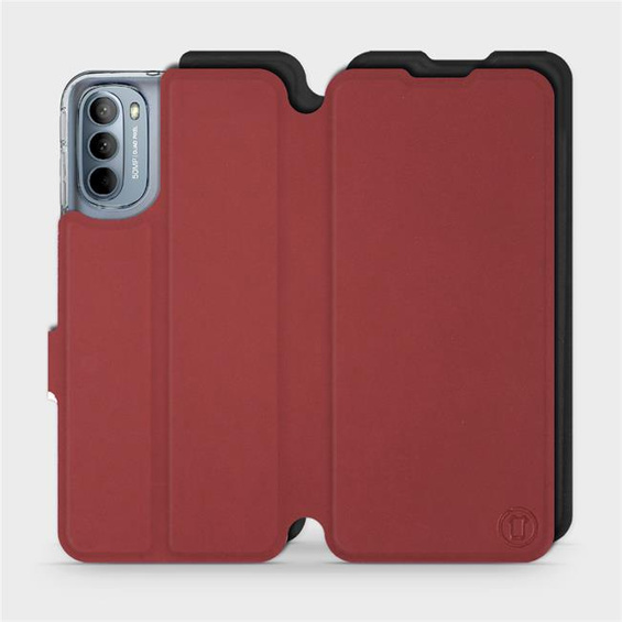 Phone Case Motorola Moto G31 - Design Dark Red with Black