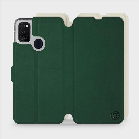 Hülle für Samsung Galaxy M21 - Farbe Grün mit Platin