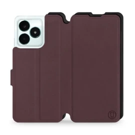 Phone Case Realme C51 - Design Burgundy with Black