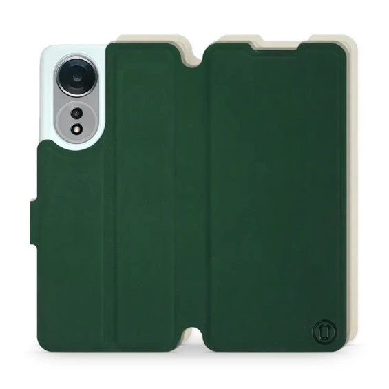 Hülle für OPPO A58 - Farbe Grün mit Platin