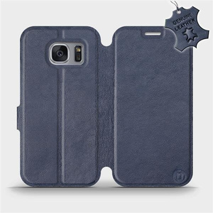 Phone Case Samsung Galaxy S7 Edge - Design Blue Leather