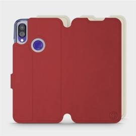 Phone Case Xiaomi Redmi Note 7 - Design Dark Red with Platinum