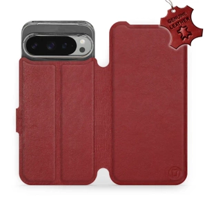 Phone Case Google Pixel 9 Pro XL - Design Dark Red Leather