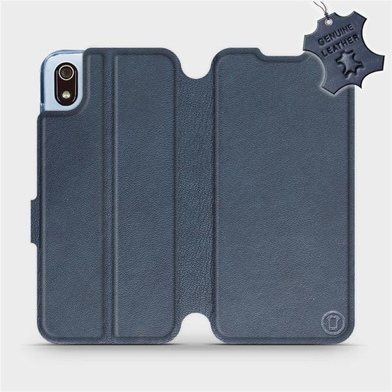 Phone Case Xiaomi Redmi 7A - Design Blue Leather