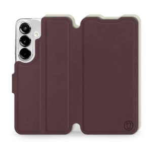Phone Case Samsung Galaxy S25 - Design Burgundy with Platinum