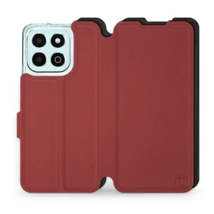 Hülle für Huawei Honor X6b - Farbe Dunkelrot mit Schwarz