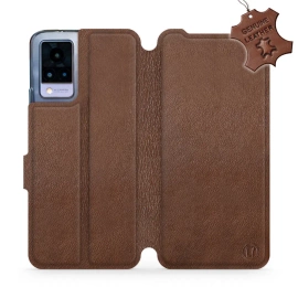 Phone Case Vivo V21 5G - Design Brown Leather