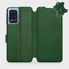 Phone Case Realme 8 5G - Design Green Leather
