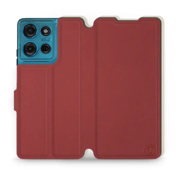 Etui Soft Touch do Motorola Moto G75 5G - wzór Zachodząca czerwień z platyną