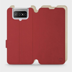 Phone Case Asus Zenfone 7 ZS670KS - Design Dark Red with Platinum