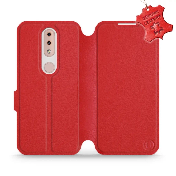 Phone Case Nokia 4.2 - Design Red Leather