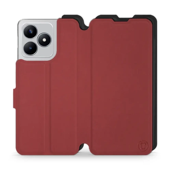 Etui Soft Touch do Realme C53 - wzór Zachodząca czerwień z czernią