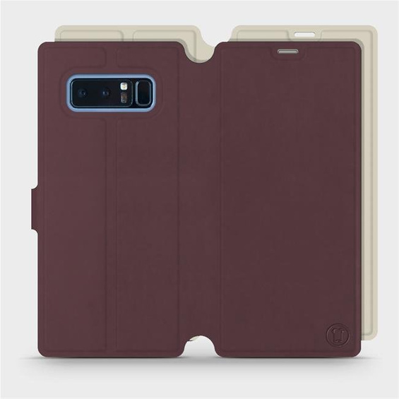 Etui Soft Touch do Samsung Galaxy Note 8 - wzór Matowy burgund z platyną