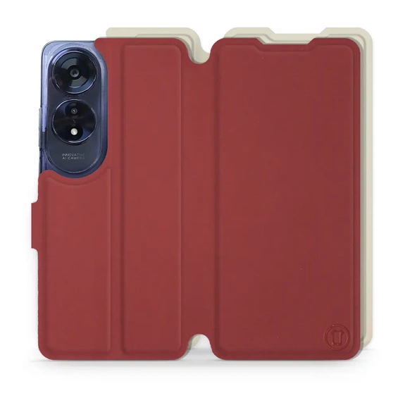 Phone Case OPPO A60 - Design Dark Red with Platinum
