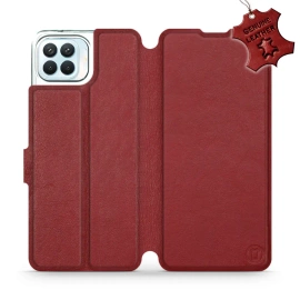 Phone Case OPPO Reno 4 Lite - Design Dark Red Leather
