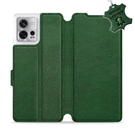 Phone Case Motorola Edge 30 Fusion - Design Green Leather