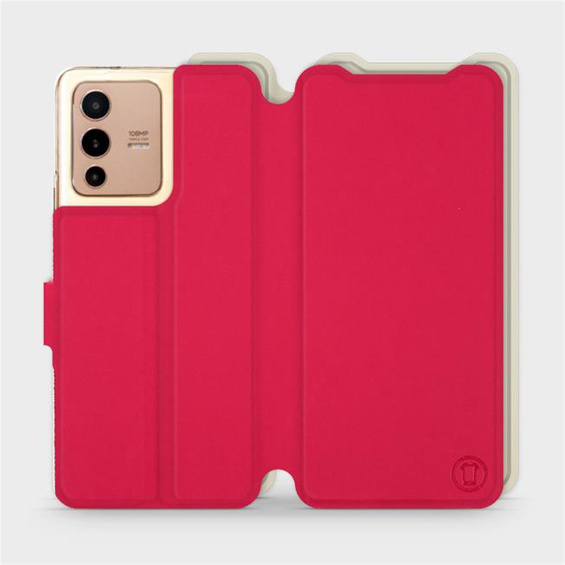 Phone Case Vivo V23 5G - Design Red with Platinum