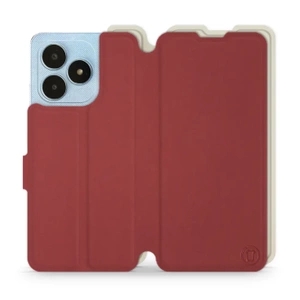 Phone Case Realme Note 50 - Design Dark Red with Platinum