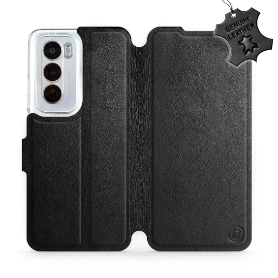 Phone Case OPPO Reno 12 Pro 5G - Design Black Leather