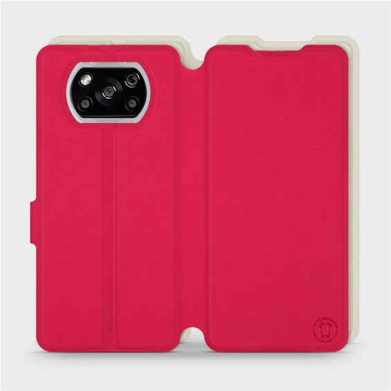 Hülle für Xiaomi POCO X3 NFC - Farbe Rot mit Platin