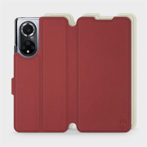Phone Case Huawei Nova 9 - Design Dark Red with Platinum
