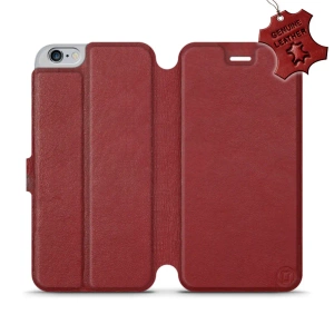 Phone Case Apple iPhone 6s Plus - Design Dark Red Leather