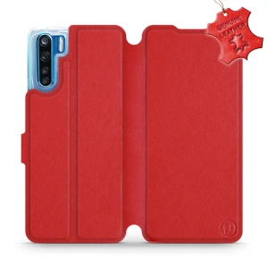 Phone Case OPPO A91 - Design Red Leather