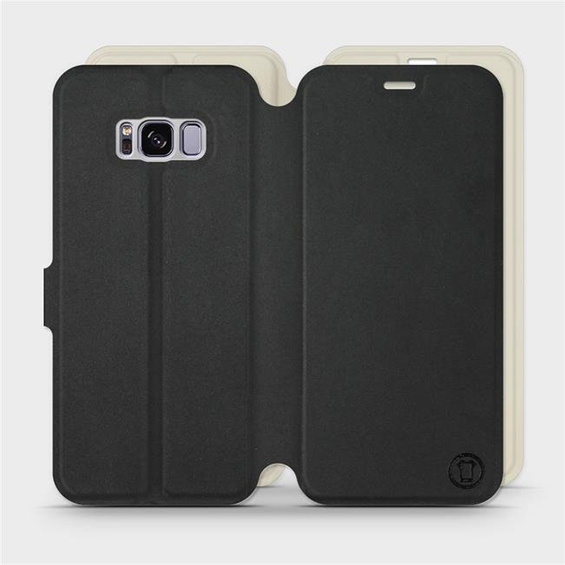 Etui Soft Touch do Samsung Galaxy S8 Plus - wzór Satynowa czerń z platyną