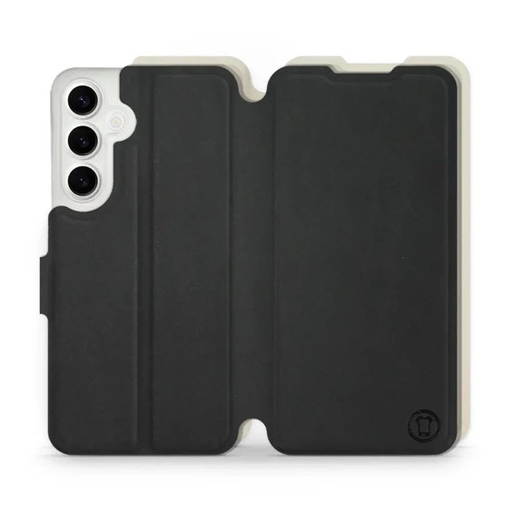 Etui Soft Touch do Samsung Galaxy S24 Plus - wzór Satynowa czerń z platyną