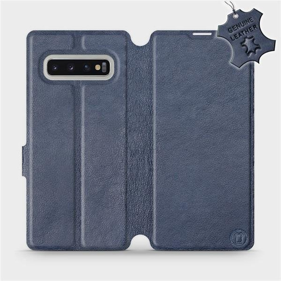 Phone Case Samsung Galaxy S10 Plus - Design Blue Leather