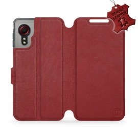 Phone Case Samsung Galaxy Xcover 5 - Design Dark Red Leather