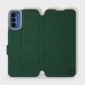 Hülle für Motorola Moto G41 - Farbe Grün mit Platin