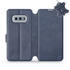 Phone Case Samsung Galaxy S10e - Design Blue Leather