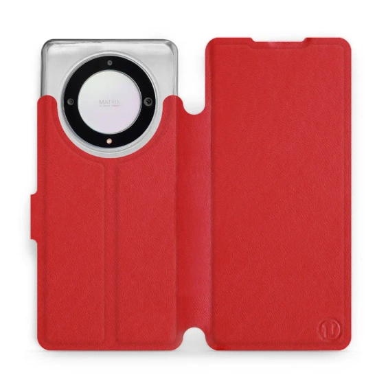 Phone Case Huawei Honor Magic5 Lite 5G - Design Red Leather