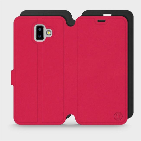 Hülle für Samsung Galaxy J6 Plus 2018 - Farbe Rot mit Schwarz