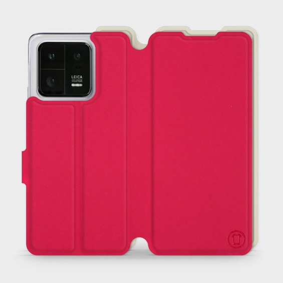 Etui Soft Touch do Xiaomi 13 Pro - wzór Żywa czerwień z platyną