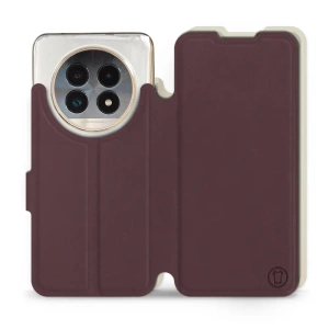 Etui Soft Touch do Realme 13 Pro Plus - wzór Matowy burgund z platyną