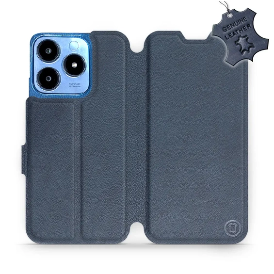 Phone Case Realme C63 - Design Blue Leather
