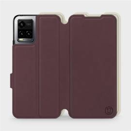 Phone Case Vivo Y21S - Design Burgundy with Platinum