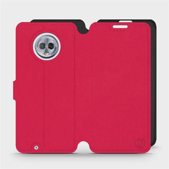 Etui Soft Touch do Motorola Moto G6 - wzór Żywa czerwień z czernią