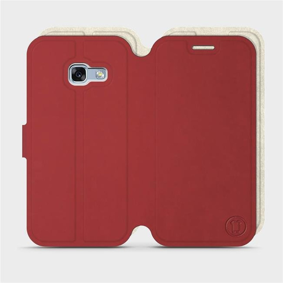 Hülle für Samsung Galaxy A3 2017 - Farbe Dunkelrot mit Platin