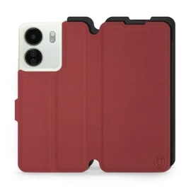 Phone Case Xiaomi Redmi 13C - Design Dark Red with Black