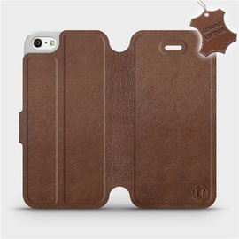 Phone Case Apple iPhone 5s - Design Brown Leather