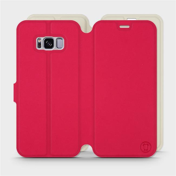 Etui Soft Touch do Samsung Galaxy S8 - wzór Żywa czerwień z platyną